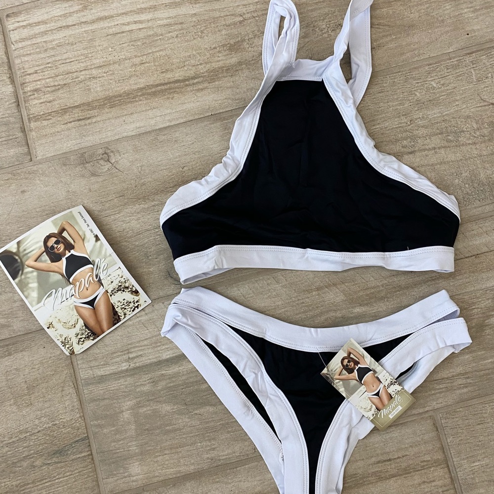 Malala two piece swimsuit.  Halter top and bikini bottom